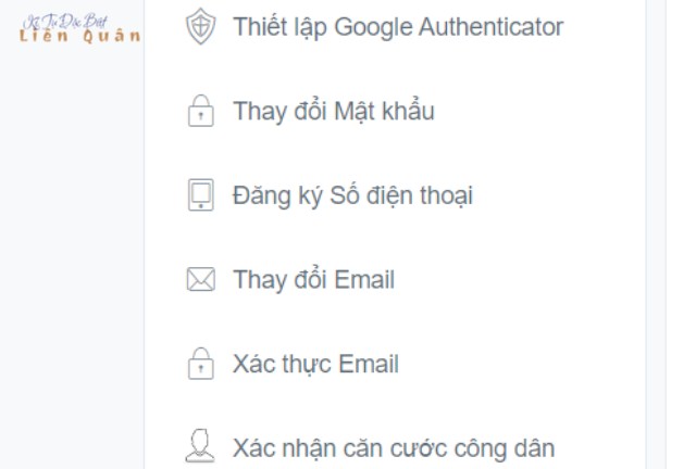 Thiết lập bảo mật